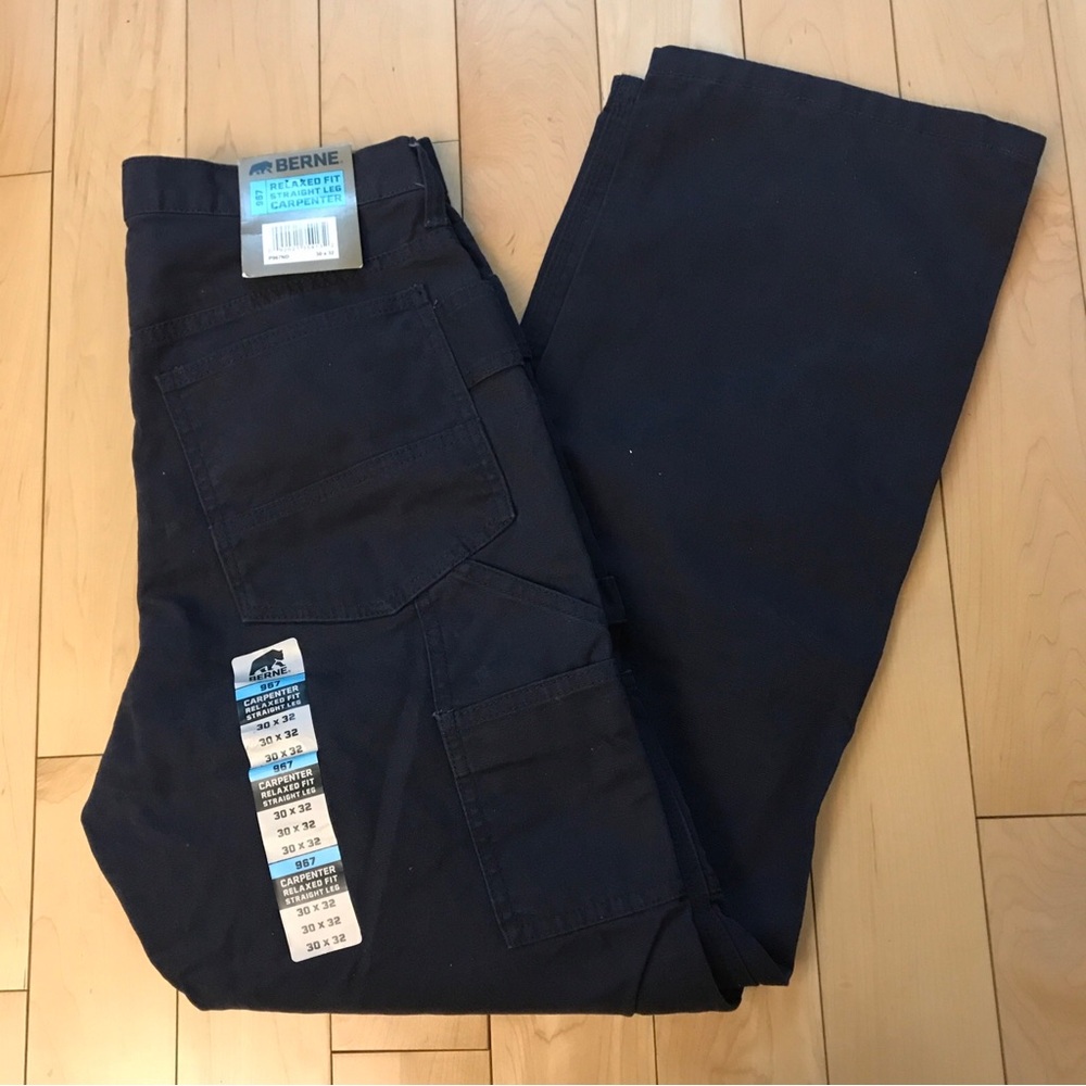 Men's Berne dark blue Carpenter Pants Sz 30/32 NWT